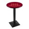 Holland Bar Stool Co 42" Blk Wrinkle Minnesota Pub Table, 36" dia. Top L217B4236MinnUn - alternate 1