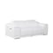 Homeroots 76in White and Silver Italian Leather Power Reclining Loveseat 720519 - alternate 3