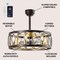 Jonathan Y Celeste 21.6" 6-Light Industrial Farmhouse 6-Speed Metal Mobile-App/Remote-Controlled Caged LED Ceil JYL9732B - alternate 2