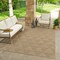 Homeroots 8' X 11' Beige and Brown Geometric Distressed Indoor Outdoor Area Rug 559067 - alternate 3