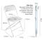 Chivari White Folding Chair (Steel-Poly Chair), 10PK CFPW-CX-T - alternate 4