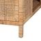 Bali & Pari Kalimantan Bohemian Light Honey Rattan and Mahogany Wood Square Coffee Table 248-13685-ZORO - alternate 4