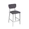 Bfm Seating Hamilton Side Barstool, Grade 3 Vinyl Seat & Back - Steel Frame - Platinum Finish JS10B2013-2013PL - alternate 1