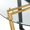Homeroots 48" Clear And Gold Glass And Iron Sled Base Round Top Dining Table 569432 - alternate 3