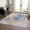 Homeroots 9' X 12' Beige Blue and Gold Faux Bois Washable Non Skid Indoor Outdoor Area Rug 564399 - alternate 4