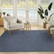 Homeroots 9' X 12' Navy Blue And Ivory Geometric Indoor Outdoor Area Rug 551543 - alternate 2