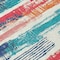 Homeroots 3' X 5' Ivory Teal Blue Orange And Red Striped Washable Indoor Outdoor Area Rug 616652 - alternate 5