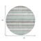 Homeroots 8' Teal Blue And Gray Round Striped Washable Indoor Outdoor Area Rug 632247 - alternate 2
