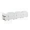 Homeroots 126" White Top Grain Leather Reclining Metal USB Sofa 720369 - alternate 3