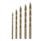 Drill America 5 Piece Cobalt Stepped Point Drill Bit Set 1/8'', 3/16'', 1/4'', 5/16, 3/8'' in Plastic Pouch Kit POUGSC5-A - alternate 1