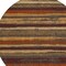 Homeroots 8' Chocolate Beige And Copper Round Striped Washable Indoor Outdoor Area Rug 598880 - alternate 5