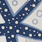 Homeroots 8' Navy Blue And Gray Round Starfish Indoor Outdoor Area Rug 546822 - alternate 7