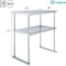 Amgood 30 in. Double Tier Overshelf, 30 in. x 18 in. x 32 in. Stainless Steel Table Mount Shelf, 2 Tier AMG DOS-1830-Z - alternate 4