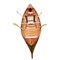 Homeroots 26" Wood Brown Solid Wood Model Boat Tabletop Sculpture 364289 - alternate 1