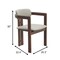 Leisuremod Velo Series Modern Dining Chair in Walnut Color Wood with Taupe Seat VCWN-51TP - alternate 4