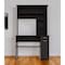 Homeroots 43" Black Computer Desk With Hutch 403842 - alternate 2