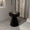 Leisuremod Isle 17 in Round Fiberstone Bowl Side Table, Pedestal Base, Fully Assembled IST17MBL - alternate 3