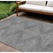 Homeroots 9' X 12' Charcoal And Silver Geometric Washable Indoor Outdoor Area Rug 598548 - alternate 1