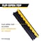 Kable Kontrol Cable Ramp, 1.77 in H, 35.43 in L, 9.842 in W, 2 Channel, Polyurethane/Rubber, Black, Yellow CP9987 - alternate 4