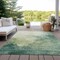 Homeroots 5' X 8' Green And Ivory Abstract Washable Indoor Outdoor Area Rug 604792 - alternate 3