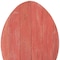 Homeroots 18" X 14" Red Reclaimed Wood Egg Shaped Wall Decor 384894 - alternate 2