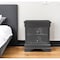 Homeroots 24" Gray Wood Shagreen Two Drawer Nightstand 478604 - alternate 3