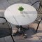 Flash Furniture 31.25" RD Outdoor Tabletop, White Faux Marble, Seamless Surface Technology, 22.75x22.75 Black Base ST-RD31-WHMAR-SDAT2222-GG - alternate 2