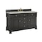 James Martin Vanities Brookfield 60" Single Vanity, Black Onyx, w/ 3 CM Siberian Silestone Top w/FreePower Wireless Charger 547-V60S-BKO-FSFR - alternate 4