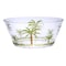 Homeroots 10" Clear and Green Palm Tree Acrylic Round Salad Bowl 520904 - alternate 1