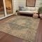 Homeroots 10' X 14' Charcoal And Beige Medallion Washable Indoor Outdoor Area Rug 616465 - alternate 3