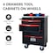 Wrightmaster 22 in. W x 13.6 in. D 4-Drawer Metal Roller Cabinet Tool Chest in Black ZR-245246 - alternate 2