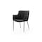 Homeroots Black Faux Leather and Steel Dining Arm Chair 719108 - alternate 2