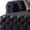 Homeroots Tufted Black Velvet Modular U Shaped Sofa and Chaise Sectional With Toss Pillows 642270 - alternate 4