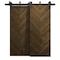 Sartodoors Sliding Closet Barn Bypass Doors 48 x 80 inches, Ego 5005 Marble Oak, Modern 6.6ft Rails Hardware EGO5005BBB-DMR-48 - alternate 1