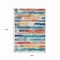 Homeroots 9' X 12' Ivory Teal Blue Orange And Red Striped Washable Indoor Outdoor Area Rug 616656 - alternate 3