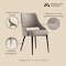 Manhattan Comfort Tremont Dining Chair in Taupe - Set of 2 2-DC104-TP - alternate 4