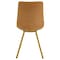 Leisuremod Markley Modern Leather Dining Chair with Gold Legs, Light Brown, 2PK MCG18BR2 - alternate 3