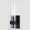 Vaxcel Bari 1 Light Matte Black Contemporary Wall Sconce with Clear Cylinder Glass W0428 - alternate 2