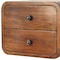 Homeroots 12" Chestnut Solid Wood Two Drawer Floating Nightstand 722554 - alternate 4
