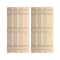 Ekena Millwork Rustic Four Board Spaced Board-n-Batten Smooth Faux Wood Shutters, 23 1/2W x 58H, PR SHUBSS23X58SMPR - alternate 1