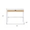 Homeroots 36" White and Natural Writing Desk 530236 - alternate 4