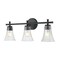 Z-Lite Belle 3-Light Vanity, 24 in W, Matte Black 7519-3V-MB - alternate 1