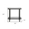 Homeroots 24" Black And Clear Glass End Table With Shelf 544201 - alternate 3