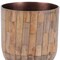 Homeroots Set of Two Brown Wood 1 Ounce Round Pot Planters 634286 - alternate 2
