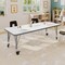 Flash Furniture Commercial Adjustable Height Rectangular Activity Table - Locking Casters-White XU-A2460-REC-WHT-T-P-CAS-GG - alternate 3