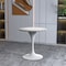 Leisuremod Round 27.56 in W, 29.35 in L, Stone/Stainless Steel, White VT20W-27WS - alternate 2