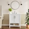 Flash Furniture Vega 30in. Vanity w/Sink, Soft Close Doors & Open Shelf, Carrara Marble, Black Hardware, Wht/Wht FS-VEGA30-WH-HDBLK-GG - alternate 1