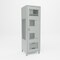 Pucel Athletic Gear Locker, 24inW x 72inH x 24inD, 2 Drawers, Perforated Door, Top Cabinet, 4inLegs, Gray GL-2472-24-DR2-DTL - alternate 1