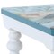 Homeroots Set of Two Blue And White Solid and Manufactured Wood Floral Square Riser Tray 634496 - alternate 3