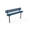 Mytcoat 6ft Outdoor Bench with Back, Inground, Light Blue, Punched Steel, Textured Coating 804210 - alternate 1